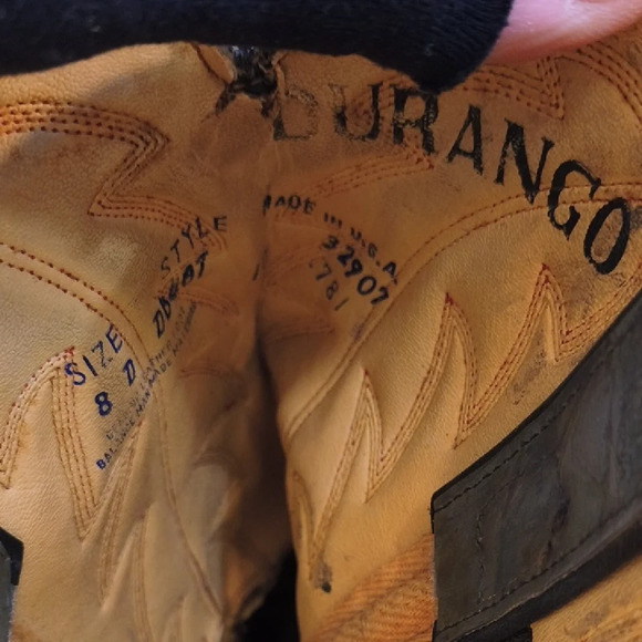 Durango Charcoal Leather Cowboy Boots - Picture 2 of 6